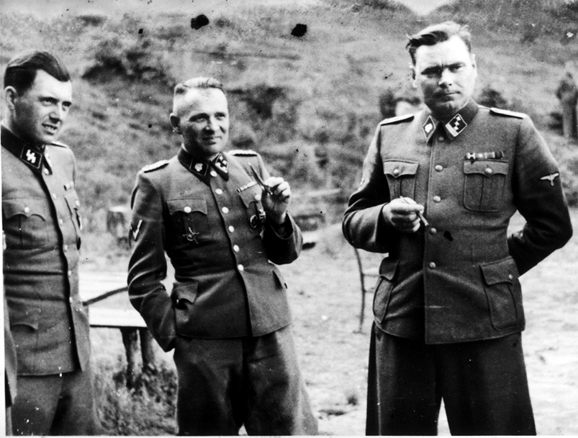 Dr. Josef Mengele, Rudolf Hoess and Josef Kramer