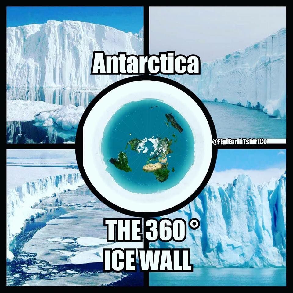 antarctica flat earth map